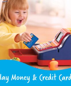 Learning Resources Pretend & Play Teaching Cash Register, 73 Piece Set, Ages 3+, Talking Register, Counting Activities, Money Management, for Kids 19 81qAPpfhZL