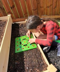 Seeding Square - Seed Spacer Tool for Maximum Harvest, Organized Plants & Less Weeds - Square Foot Garden Includes Color Coded Templates, Magnetic Dibber, Ruler, Spoon & Planting Guide 45 81qBS54QYmL 3