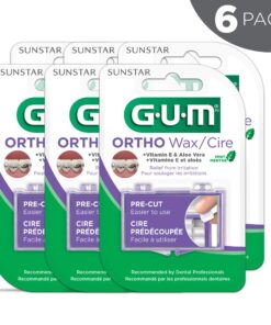 GUM - 10070942007242 Orthodontic Wax, Mint with Vitamin E and Aloe Vera (Pack of 6) (Pack of 6) 24 81qBTuChciL