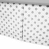 American Baby Company 100% Cotton Tailored Crib Skirt with Pleat, White with Gray Dot, for Boys and Girls 17 81qCYbDywwL