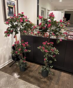 Nearly Natural 5228 Mini Bougainvillea Topiary Beauty, 5-Feet,9" x 9" x 62.5" , Green Plant 33 81qCYfkz9yL