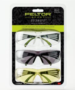 Alternative view of Peltor Sport SecureFit Safety Eyewear, 3 Pack Safety Glasses - Clear, Amber, & Gray Lenses Clear, Amber & Gray