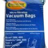 EnviroCare Replacement Micro Filtration Vacuum Cleaner Dust Bags Made to fit Riccar 2000, 4000 and Vibrance Series. Simplicity 5000, 6000 and Symmetry Type A 6 pack 31 81qDWKIwqPL