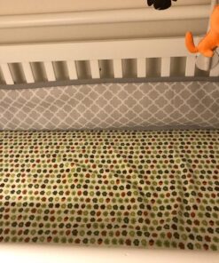 BreathableBaby Breathable Mesh Liner for Full-Size Cribs, Classic 3mm Mesh, Gray Clover (Size 4FS Covers 3 or 4 Sides) 23 81qDac8aUdL