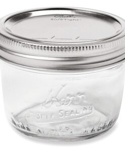 Kerr Wide Mouth Half-Pint Glass Mason Jars 8-Ounces with Lids and Bands 12-Count per Case (1-Case) 27 81qDgGCjVnL