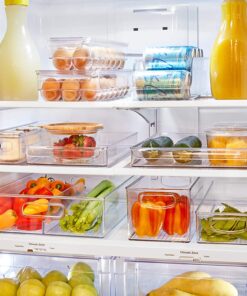 iDesign Plastic Egg Holder for Refrigerator with Handle and Lid, Fridge Storage Organizer for Kitchen, Set of 1, Clear 36 81qDqgIeIHL