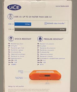 LaCie Rugged Mini 2TB External Hard Drive Portable HDD - USB 3.0/ 2.0 Compatible, Drop Shock Dust Rain Resistant Shuttle Drive, For Mac And PC Computer (LAC9000298), orange Rugged mini HDD 28 81qEHpLjBCL