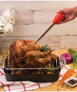 HIC Kitchen Roasting Heat Resistant Turkey Baster with Injector Needle, 18/8 Stainless Steel and Silicone, 13-Inch, 2-Ounces 5 81qGCThHg7L