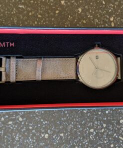 MVMT Classic Men's 45 MM Analog Black Tan Watch with Leather Strap 38 81qJbYciSDL