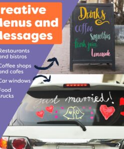 CHALK MARKERS By FANTASTIC MEGA 18 Pack, BEST Art, Menu Board Bistro Boards - Glass & Window Paint Marker Pens - Reversible 6mm Fine or Chisel Tip Classic - 18 Pack 28 81qKuUjINL 1