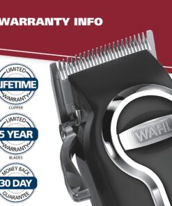 Wahl USA Elite Pro High-Performance Corded Home Haircut & Grooming Kit for Men – Electric Hair Clipper – Model 79602M Black 44 81qL4zZo5AL