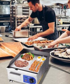 WeChef Commercial Electric Griddle 14" 1500W Countertop Griddle Flat Top Restaurant Grill Non-Stick Flat Temperature Control 122℉-572℉ 33 81qMqJ4TFL