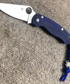 Spyderco Para Military 2 Signature Midnight Blue Knife with 3.42" CPM S110V Steel Blade and Durable G-10 Handle - PlainEdge - C81GPDBL2 57 81qNNZpN1sL