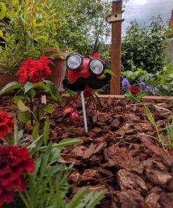 Smarty Gadgets - Metal Garden Art Decoration, Steel Red Ant Figurine with Solar Powered LED Lights for Yard, Patio, Lawn and Garden Decor and Ornament, Outdoor and Indoor Statue, 11" X 10" 41 81qOPh8SRqL