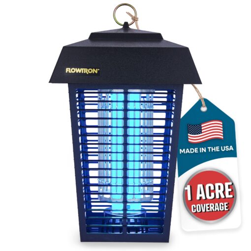 Flowtron Bug Zapper, 1 Acre of Outdoor Coverage with Powerful 40W Bulb & 5600V Instant Killing Grid, Electric Insect, Fly & Mosquito Zapper, Made in The USA