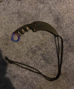 F-FORCE Stainless Steel Tactical Karambit Hawkbill Knife with Sheath and Cord (Colorful) 20 81qPRMRg5KL