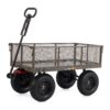 Gorilla Carts Heavy Duty Steel Dump Cart Garden Wagon w/Quick Release System, 1200 Pound Capacity, Removable Sides & Convertible Handle, Gray Finish 33 81qPwNhZOTL