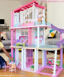 Alternative view of Barbie Dreamhouse Dollhouse with Pool, Slide and Elevator Standard Elevator