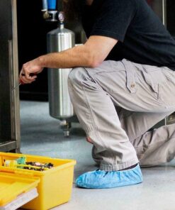 G & F Products - 13033 Premium 100 Pack (50 Pairs ) Disposable Boot & Shoe Covers Slip - Resistant fits up to size 11 US Men and 13 US Women, Blue, Large Slip-resistant Large 100 Pack 22 81qTMYf60ZL 2