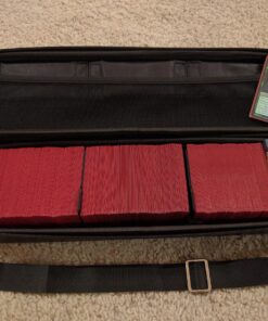 Quiver Time Black Quiver Card Carrying Case - Playing Card Case Holder for Trading Cards, MTG Card Storage Bag Deck Box Card Case (+Wrist & Shoulder Strap, Dividers + 100 Apollo Card Sleeves) 33 81qVOJ1ZOgL