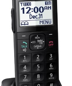 Panasonic Cordless Phone Handset Accessory Compatible with KX-TGL432 / KX-TGL433 Series Cordless Phone Systems - KX-TGLA40B (Black) Optional Additional Handset Black 9 81qVUZe6jCL