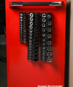 ARES 70233-26-Piece 1/4-Inch Metric Magnetic Socket Organizer - Holds 13 Standard Size and 13 Deep Size Sockets - Keeps Your Tool Box Organized 1/4-Inch Drive Black (Mm) 16 81qW9wps13L