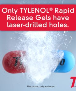 Tylenol Extra Strength Acetaminophen Rapid Release Gels, Pain Reliever & Fever Reducer, 100 ct Unflavored 100 Count (Pack of 1) 33 81qWDWEWbzL