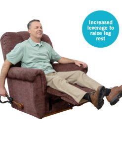 Stander Recliner Lever Extender, Oversized Grip Handle Adapter for Adults, Seniors, and Elderly, Extension Handle with Large Ergonomic Curve Grab Bar, Compatible with Wooden Recliner Handles - Black Standard 17 81qWr5TdB4L