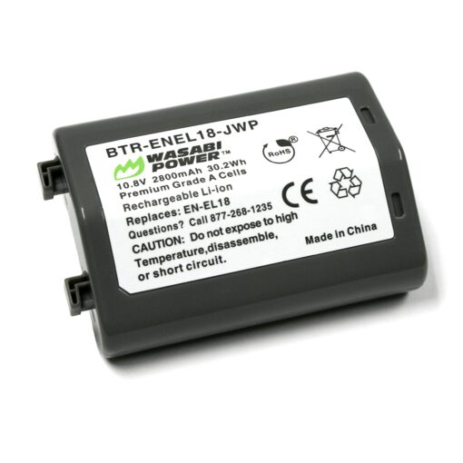 Wasabi Power Battery for Nikon EN-EL18, EN-EL18a, EN-EL18b, EN-EL18c and Nikon D4, D4S, D5, D6, D850 (with adapters/Grips)