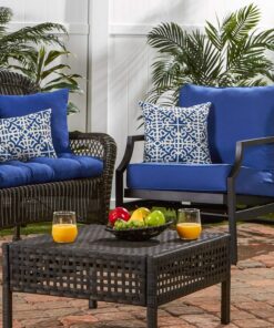 Greendale Home Fashions Deep Seat Cushion Set, Marine 26 81qX8RdXxgL