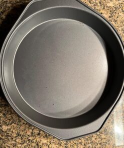 Amazon Basics Nonstick Round Baking Cake Pan, 9 Inch, Set of 2, Gray, 10.7x9.7x1.5cm 34 81qXel6VyL