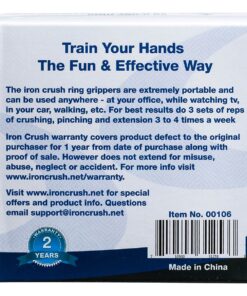 Iron Crush Best Hand Grip Strengthener, A Forearm Wrist & Finger Exerciser, Set of 3 Level Resistance, 2 Year Warranty, Perfect Trainer 4 Rehabilitation & Athletes, The Grippers U R Looking 4! 16 81qXgHk50AL