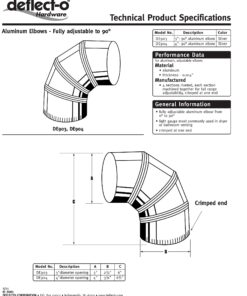 Deflecto Aluminum Dryer Vent Elbow, Fully Adjustable, 4", Silver (DE904) 4 81qauUtJEjL