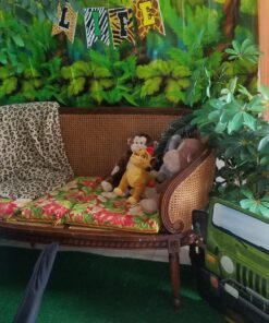 Beistle Jungle Trees Wall Backdrop, 4’ x 30’ – Photo Backdrop, Easy to Adhere Wall Covering, Tropical Party Decorations, Jungle Party Decorations, Greenery Backdrop, Party Decor 41 81qbw7ASB9L