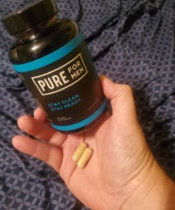 Pure for Men Original Vegan Cleanliness Stay Ready Fiber Supplement | Helps Promote Digestive Regularity | Psyllium Husk, Aloe Vera, Chia Seeds, Flaxseeds | Proprietary Formula | 120 Vegan Capsules 120 Count (Pack of 1) 39 81qmCFl0YGL