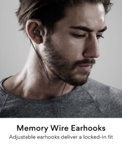 MEE audio M6 Sport Wired Earbuds, Noise Isolating In Ear Headphones, Sweatproof Earphones for Running/Gym/Workouts with Dynamic Enhanced Bass Sound, Memory Wire Earhooks, 3.5mm Jack Plug (Black) Black Regular 3.5mm Wired 28 81qn5w70iPL