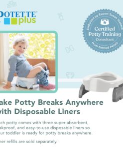 Kalencom Potette Plus 2-in-1 Travel Potty and Trainer Seat - Dual-Purpose Potty Training Toilet Seat - Portable Potty for Toddler Travel - With Durable, Lock-In Legs and Splash Guard - Red 18 81qn8sJBZYL