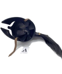 AnNafi® Greek Corinthian Helmet w Liner | Medieval Ancient Knight Armor| Spartan Adult Replica Helmet with black plume | Larp Sca Role Play Halloween Party Costumes| 8 81qo cg3xhL