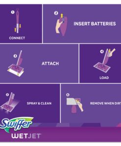 Swiffer, PGC92811, WetJet Mopping Kit, 1 Kit, Purple 11 81qoMfMBBML