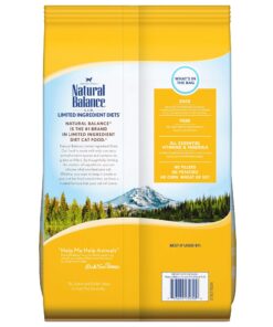 Alternative view of Natural Balance Limited Ingredient Diets Green Pea & Duck Formula Dry Cat Food, 5 lbs. Duck & Green Pea 5.00 Pound (Pack of 1)