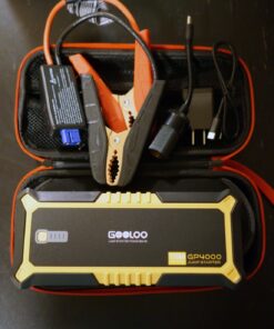 GOOLOO GP4000 Jump Starter Box 4000A Peak Car Starter (All Gas,up to 10.0L Diesel Engine) SuperSafe 12V Lithium, Auto Battery Booster Pack,Portable Power Bank with USB Quick Charge and Type C Port Yellow 58 81qpXirxoUL
