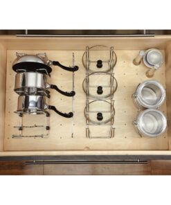 Rev-A-Shelf Adjustable Pegboard Drawer Divider Organizer, Trim to Fit Wooden Kitchen Cabinet Storage Utensil, Pots & Dish Rack, 39" x 21", 4DPS-3921 39x21 10 81qqnOf2SQL