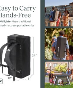 Guava Lotus Travel Crib with Lightweight Backpack Design | Certified Baby Safe Portable Crib | Folding Play Yard with Comfy Mattress for Babies & Toddlers | Compact Baby Travel Bed 35 81qqvv7Et4L