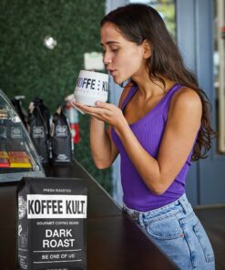Koffee Kult Dark Roast Whole Bean Coffee - Small Batch Gourmet Aromatic Artisan Blend 100% Arabica Coffee Beans Organically Sourced (Dark Roast, 32oz) 2 Pound (Pack of 1) 28 81quZrQsXZL