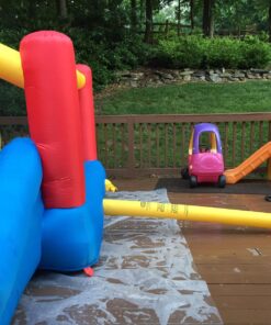 Little Tikes Jump 'n Slide Inflatable Bouncer Includes Heavy Duty Blower With GFCI, Stakes, Repair Patches, And Storage Bag, for Kids Ages 3-8 Years Jump 'n Slide Bounce House 36 81qwdnvHb0L