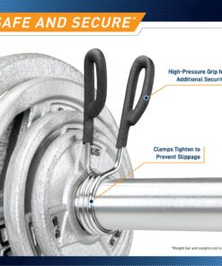 Marcy Weightlifting Accessory Spring Clip Collars for Weight Bar and Dumbbell Handles, Sold in Pair Olympic Bar 17 81qy0zOf9pL