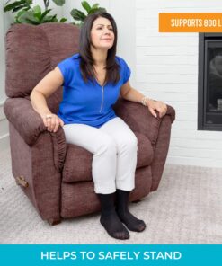 Alternative view of Stander Recliner Risers, Non-Slip Chair Lifters for Adults, Seniors, and Elderly, Low Profile Seat Raiser for Sitting and Standing Assistance, Compatible with Wooden Base Recliners, Set of 4