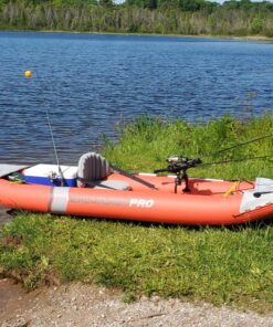 INTEX Excursion Pro Inflatable Kayak Series: Includes Deluxe 86in Aluminum Oars and High-Output Pump – SuperTough PVC – Adjustable Bucket Seat – Fishing Rod Holders – Grab Handles 2-person Kayak Set 78 81qyRFCAg6L