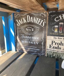 JACKGOLD MS1916 Unique Jack Daniel's-Weathered Logo Tin Sign 12 x 16 Inches 25 81r1LbECOsL