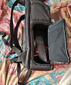 USA Gear DSLR Camera Backpack Case - 15.6 inch Laptop Compartment, Padded Custom Dividers, Tripod Holder, Rain Cover, Long-Lasting Durability and Storage Pockets - Compatible with Many DSLRs (Black) Black 59 81r1YEviKL